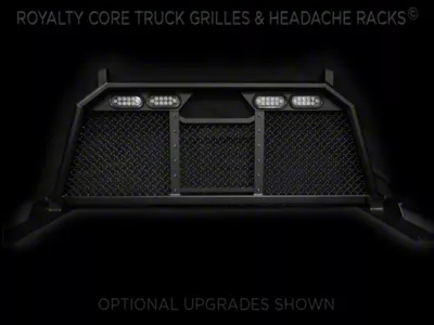 Royalty Core RC88 Billet Headache Rack with Integrated Tail Lights; Satin Black (04-14 F-150 Styleside)