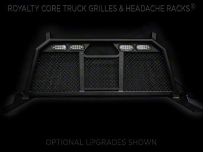 Royalty Core RC88 Billet Headache Rack with Integrated Tail Lights; Satin Black (15-25 F-150)