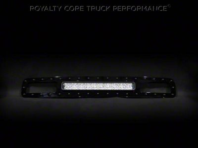Royalty Core Bumper Grille Insert with 22-Inch LED Light Bar; Gloss Black (11-16 F-250 Super Duty)