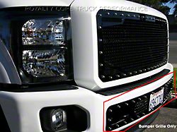 Royalty Core Bumper Grille Insert with License Plate Housing; Gloss Black (11-16 F-250 Super Duty)