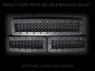 Royalty Core Bumper Grille Insert Set; Gloss Black (08-10 F-250 Super Duty)