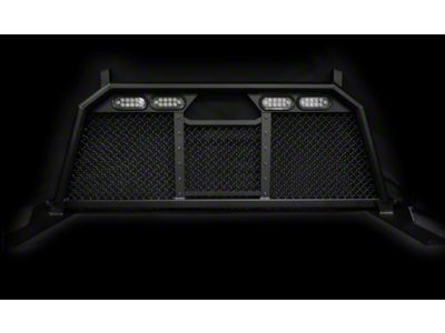 Royalty Core RC88 Billet Headache Rack with Integrated Tail Lights; Satin Black (17-22 F-250 Super Duty)