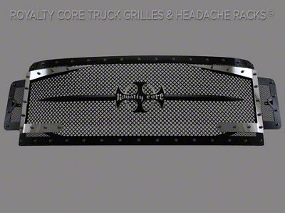 Royalty Core RC3DX Innovative Full Grille Replacement; Gloss and Satin Black (17-19 F-350 Super Duty)