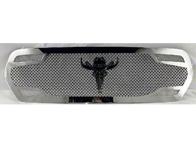 Royalty Core RC2 Twin Mesh Upper Grille Insert; Gloss Black (19-24 RAM 1500 Laramie Longhorn, Limited)