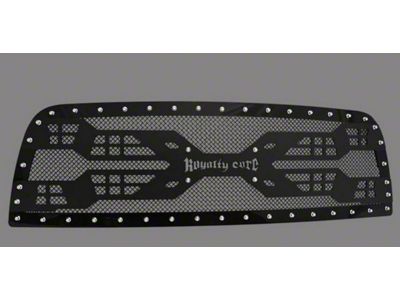 Royalty Core RC5 Quadrant Upper Grille Insert; Gloss Black (19-24 RAM 1500 Laramie Longhorn, Limited)