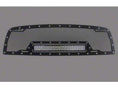 Royalty Core RCRX LED Race Line Upper Grille Insert; Satin Black (19-24 RAM 1500 Laramie Longhorn, Limited)