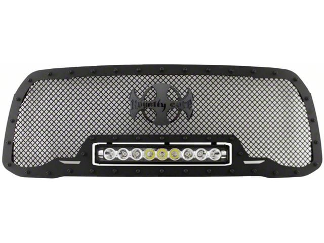 Royalty Core RC1X Incredible LED Upper Grille Insert; Gloss Black (19-24 RAM 3500)