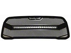 Royalty Core RC4X Layered Upper Replacement Grille with 30-Inch Curved LED Light Bar; Satin Black (19-24 RAM 3500)