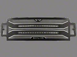 Royalty Core RC4x Layered Upper Replacement Grille with 30-Inch Curved LED Light Bars; Satin Black (20-23 Sierra 2500 HD)