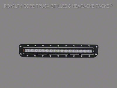 Royalty Core Bumper Grille Insert with 24-Inch LED Light Bar; Gloss Black (11-14 Silverado 3500 HD)