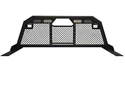 Royalty Core RC88 Billet Headache Rack with Integrated Tail Lights and Dura PODs; Satin Black (20-25 Silverado 3500 HD)