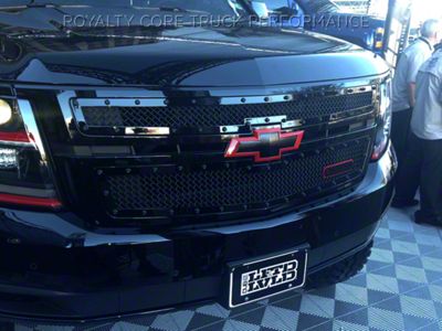 Royalty Core RC1 Classic Upper Grille Insert; Gloss Black (15-20 Tahoe)