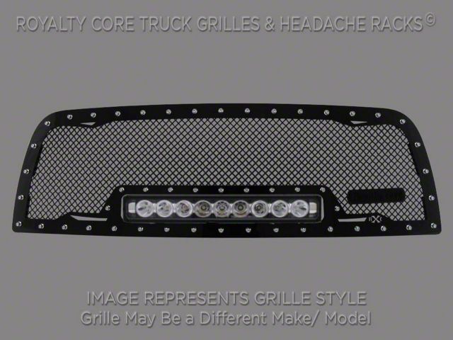 Royalty Core RC1X Incredible LED Upper Grille Insert; Gloss Black (07-14 Tahoe)