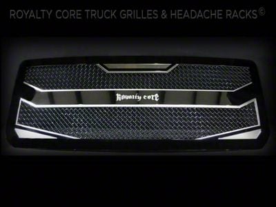Royalty Core RC4 Layered Upper Grille Insert; Gloss Black (07-14 Tahoe)