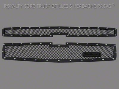 Royalty Core RCR Race Line Upper Grille Insert; Satin Black (15-20 Tahoe)