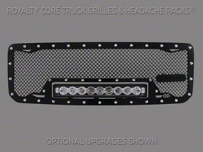 Royalty Core RC1X Incredible LED Upper Grille Insert; Gloss Black (15-20 Yukon)