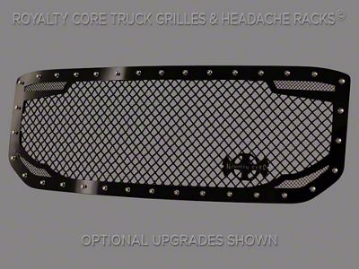 Royalty Core RC2 Twin Mesh Upper Grille Insert; Gloss Black (15-20 Yukon)