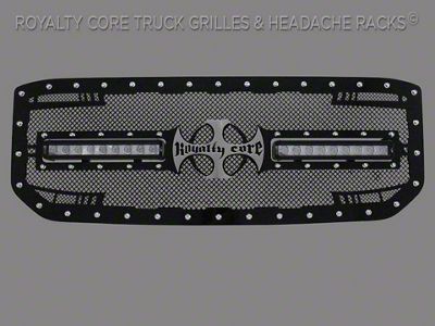 Royalty Core RC2X X-Treme Dual LED Upper Grille Insert; Gloss Black (15-20 Yukon)