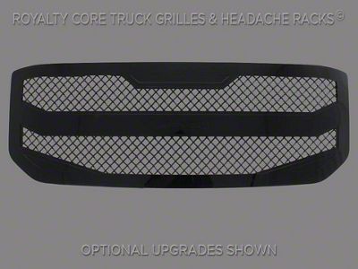 Royalty Core RC4 Layered Stainless Steel Upper Grille Insert; Gloss Black (15-20 Yukon)