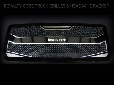 Royalty Core RC4 Layered Upper Grille Insert; Gloss Black (07-14 Yukon)