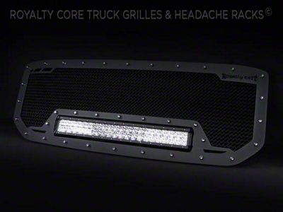 Royalty Core RCRX LED Race Line Upper Grille Insert; Satin Black (15-20 Yukon)