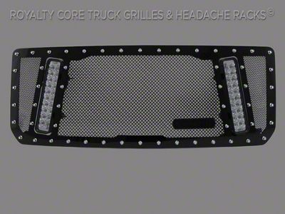 Royalty Core RCX Explosive Dual LED Upper Grille Insert; Gloss Black (15-20 Yukon)