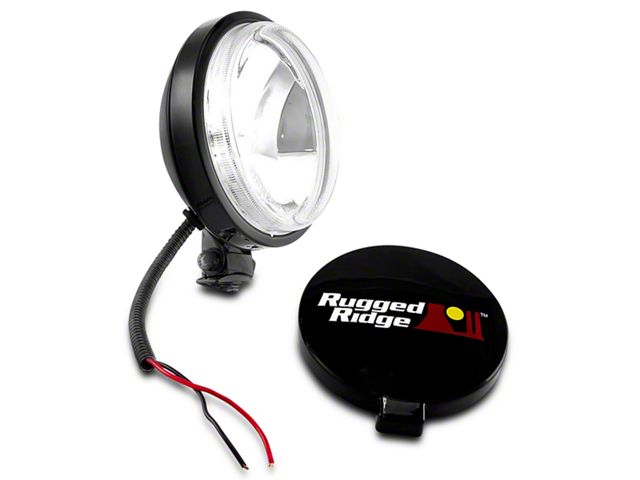 Rugged Ridge 6-Inch Slim Halogen Fog Light; Single (Universal; Some Adaptation May Be Required)