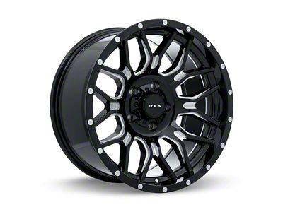 RTX Offroad Wheels Claw Gloss Black Milled with Rivets 6-Lug Wheel; 20x9; 0mm Offset (04-08 F-150)