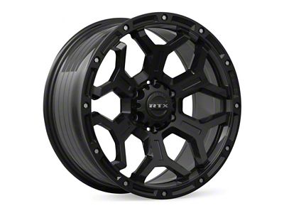 RTX Offroad Wheels Goliath Satin Black with Milled Rivets 6-Lug Wheel; 18x9; 0mm Offset (04-08 F-150)
