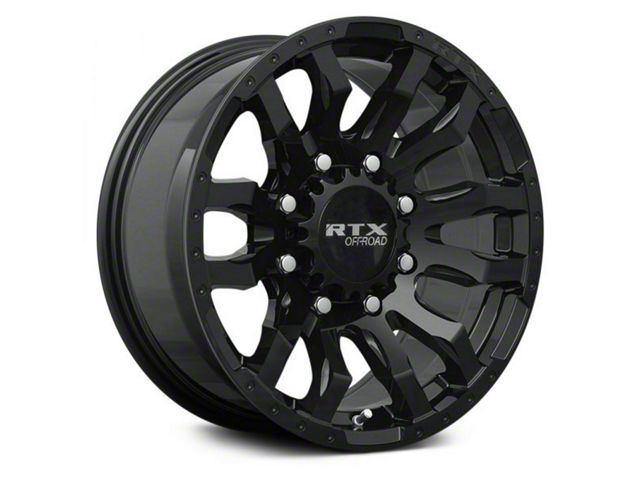 RTX Offroad Wheels Patton Gloss Black 8-Lug Wheel; 18x9; 18mm Offset (11-14 Sierra 2500 HD)