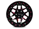 RTX Offroad Wheels Zion Black Milled Red 6-Lug Wheel; 17x9; 0mm Offset (07-13 Silverado 1500)