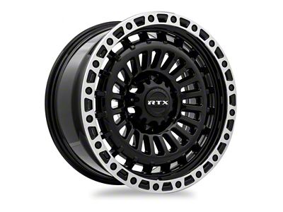 RTX Offroad Wheels Moab Gloss Black Machined 6-Lug Wheel; 18x9; 0mm Offset (14-18 Sierra 1500)