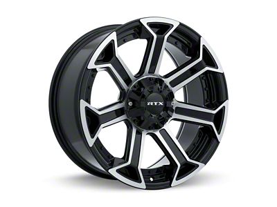 RTX Offroad Wheels Peak Gloss Black Machined 6-Lug Wheel; 18x9; 0mm Offset (14-18 Sierra 1500)