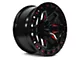 RTX Offroad Wheels Zion Black Milled Red 6-Lug Wheel; 18x9; 0mm Offset (14-18 Silverado 1500)