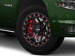RTX Offroad Wheels Zion Black Milled Red 6-Lug Wheel; 20x9; 0mm Offset (15-20 Tahoe)