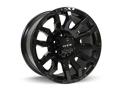 RTX Offroad Wheels Patton Gloss Black 8-Lug Wheel; 18x9; 18mm Offset (17-22 F-350 Super Duty SRW)