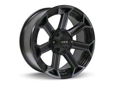RTX Offroad Wheels Peak Black Machined Gray 6-Lug Wheel; 20x10; -18mm Offset (19-25 Silverado 1500)