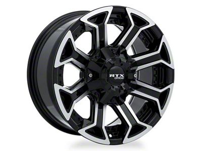 RTX Offroad Wheels Peak Gloss Black Machined 8-Lug Wheel; 18x9; 18mm Offset (99-07 F-250 Super Duty)