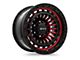 RTX Offroad Wheels Moab Gloss Black Machined Red 6-Lug Wheel; 17x9; 0mm Offset (99-06 Sierra 1500)