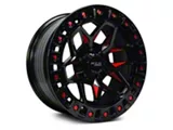 RTX Offroad Wheels Zion Black Milled Red 6-Lug Wheel; 17x9; 0mm Offset (23-24 Colorado)