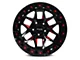 RTX Offroad Wheels Zion Black Milled Red 6-Lug Wheel; 18x9; 0mm Offset (23-24 Colorado)