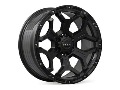 RTX Offroad Wheels Goliath Satin Black with Milled Rivets 6-Lug Wheel; 18x9; 0mm Offset (19-25 RAM 1500)