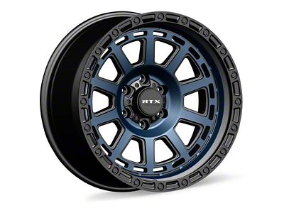 RTX Offroad Wheels Titan Midnight Blue with Black Lip 6-Lug Wheel; 18x9; 0mm Offset (19-24 RAM 1500)