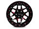 RTX Offroad Wheels Zion Black Milled Red 6-Lug Wheel; 17x9; 0mm Offset (19-23 Ranger)