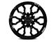 RTX Offroad Wheels Patton Gloss Black Milled Spoke 8-Lug Wheel; 20x9; 18mm Offset (20-24 Sierra 2500 HD)