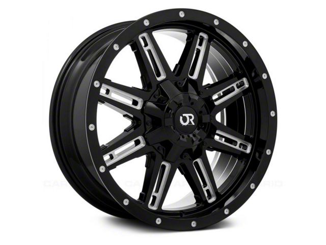 RTX Offroad Wheels Ravine Black Milled 8-Lug Wheel; 18x9; 15mm Offset (20-24 Sierra 2500 HD)