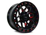 RTX Offroad Wheels Zion Black Milled Red 6-Lug Wheel; 17x9; 0mm Offset (15-20 Tahoe)