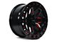 RTX Offroad Wheels Zion Black Milled Red 6-Lug Wheel; 17x9; 0mm Offset (15-20 Tahoe)