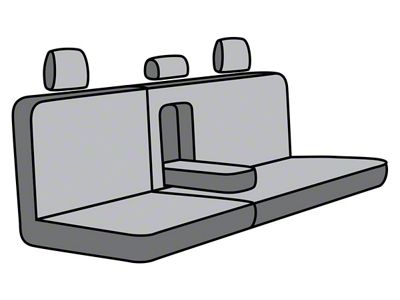 Ruff Tuff Sof-Touch Simulated Leather Rear Seat Covers; Black (21-23 F-150 Lariat SuperCrew)