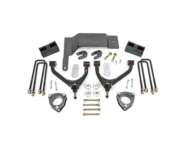 18 Inch Stock Rugged Off Road 4-Inch Suspension Lift Kit with 3-Inch Rear Lift Blocks ...